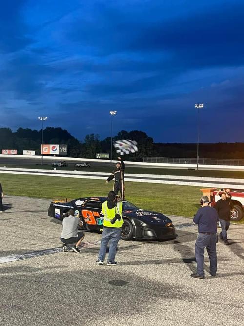 Celebrating in Victory Lane, Thompson Speedway 2024
